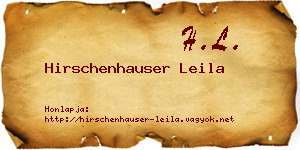 Hirschenhauser Leila névjegykártya